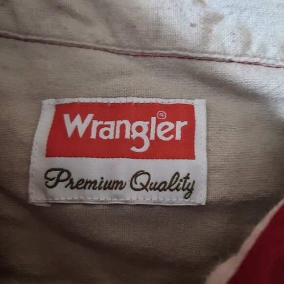 Wranglers Shirt Men's 3xl Casual Long Sleeve Button Down Long Sleeve Red - Picture 6 of 9